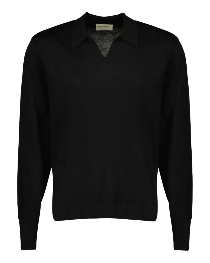 Officine Generale Simone collared sweater - Schwarz Schwarz