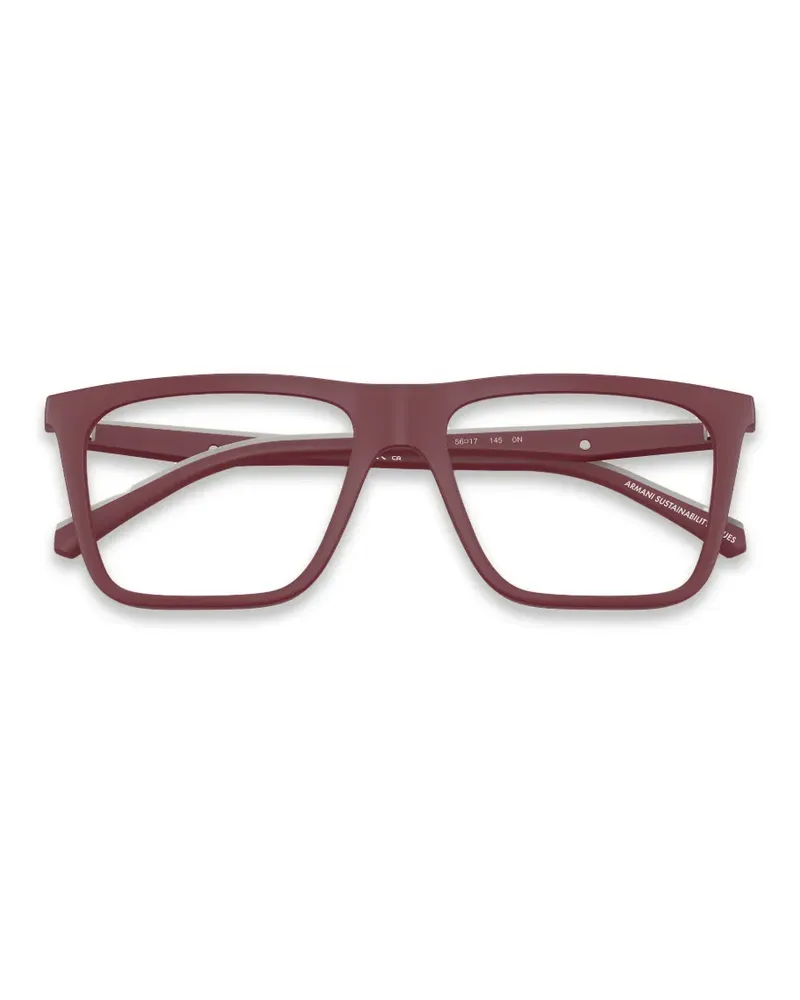 Emporio Armani Sonnenbrille mit eckigem Gestell - Rot Rot