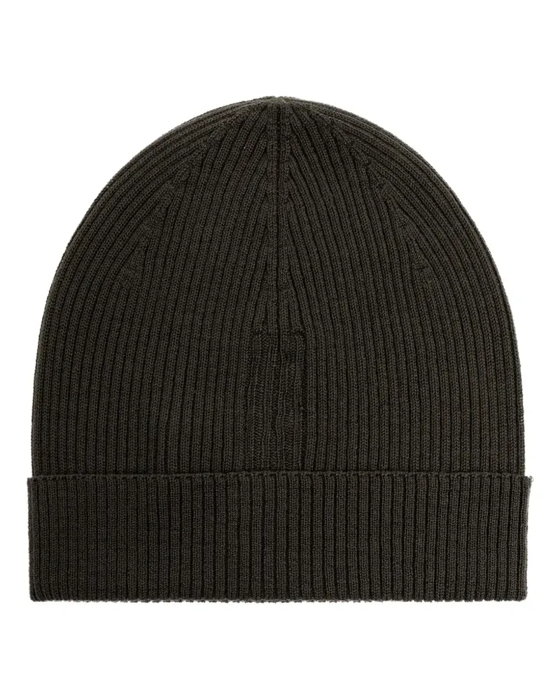 Rick Owens Gerippte Beanie - Grün Grün