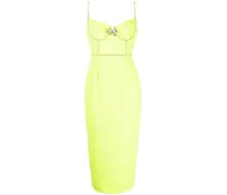 Midikleid mit Strass - Gelb