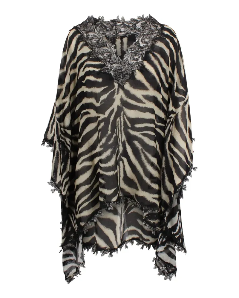 Ermanno Scervino zebra lace dress - Schwarz Schwarz