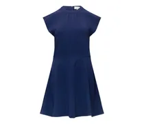 Gerafftes Kleid - Blau