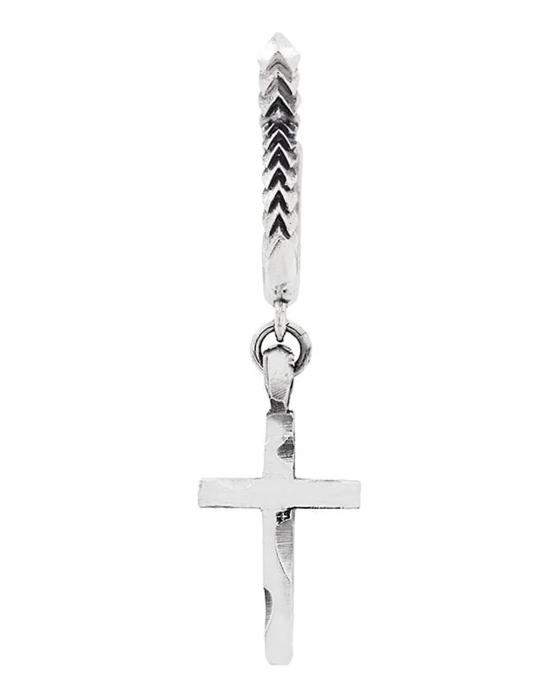 Emanuele Bicocchi Cross' Ohrring - Silber Silber