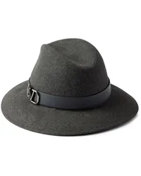 Valentino Garavani Fedora mit V-Logo Grau