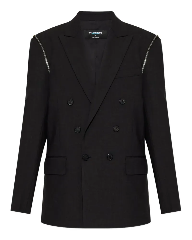 Dsquared2 x BETTTER double-breasted zip blazer - Schwarz Schwarz
