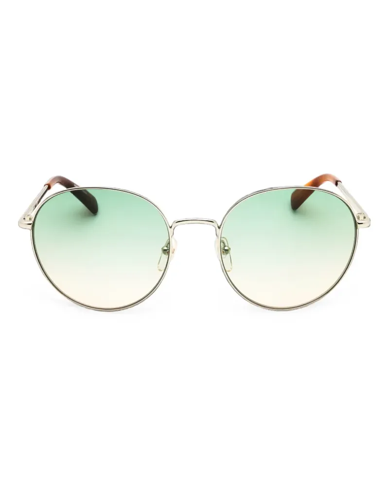 Longchamp Sonnenbrille mit rundem Gestell - Gold Gold