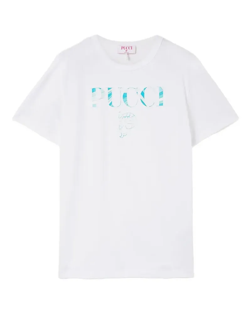 Emilio Pucci T-Shirt mit Logo - Weiß Weiß