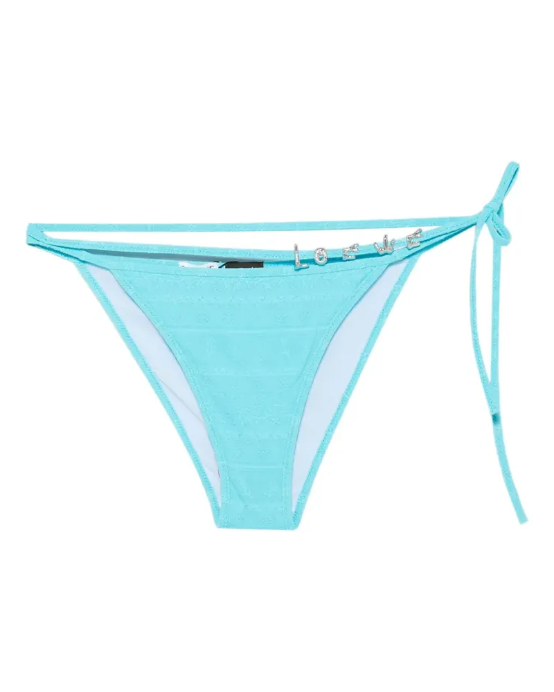 Loewe logo-charm side-tie bikini bottoms - Blau Blau