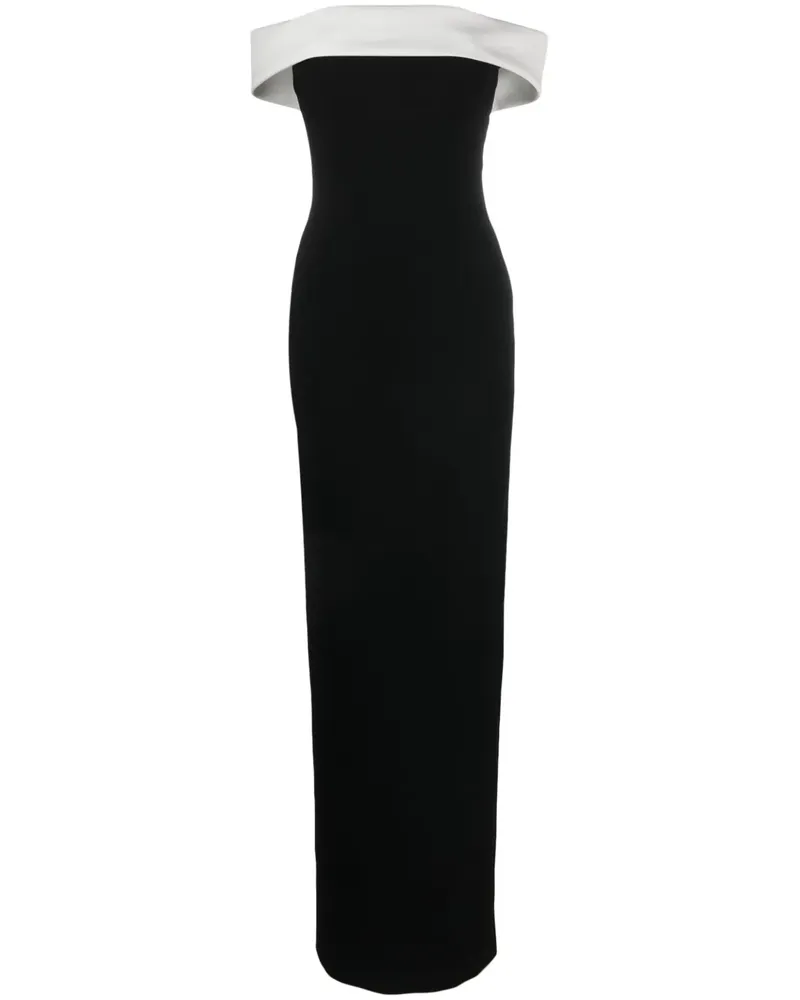 Mônot Schulterfreies Maxikleid - Schwarz Schwarz