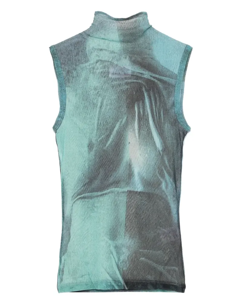 Jean Paul Gaultier Oberteil mit grafischem Print - Blau Blau