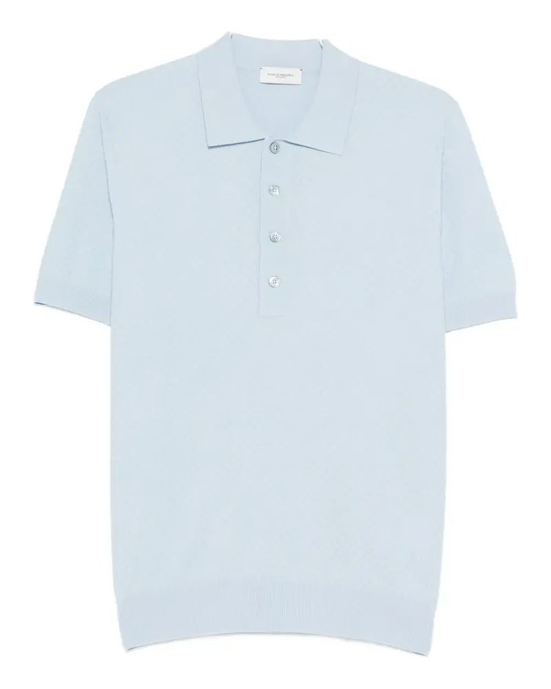 Paolo Pecora Milano textured polo shirt - Blau Blau