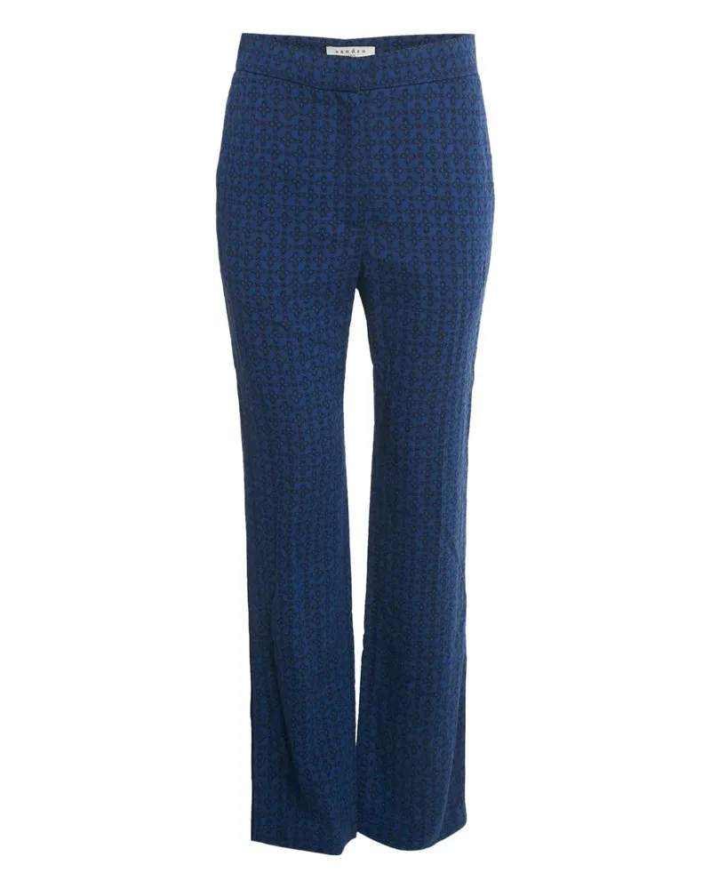 Sandro jacquard crepe trousers - Blau Blau