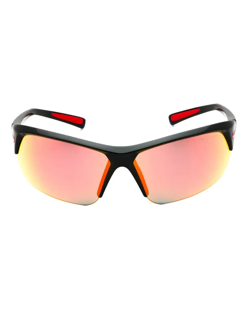 Nike Skylon Ace Sonnenbrille mit geometrischem Gestell - Schwarz Schwarz