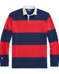 Ralph Lauren Gestreiftes Poloshirt mit Polo Pony Blau