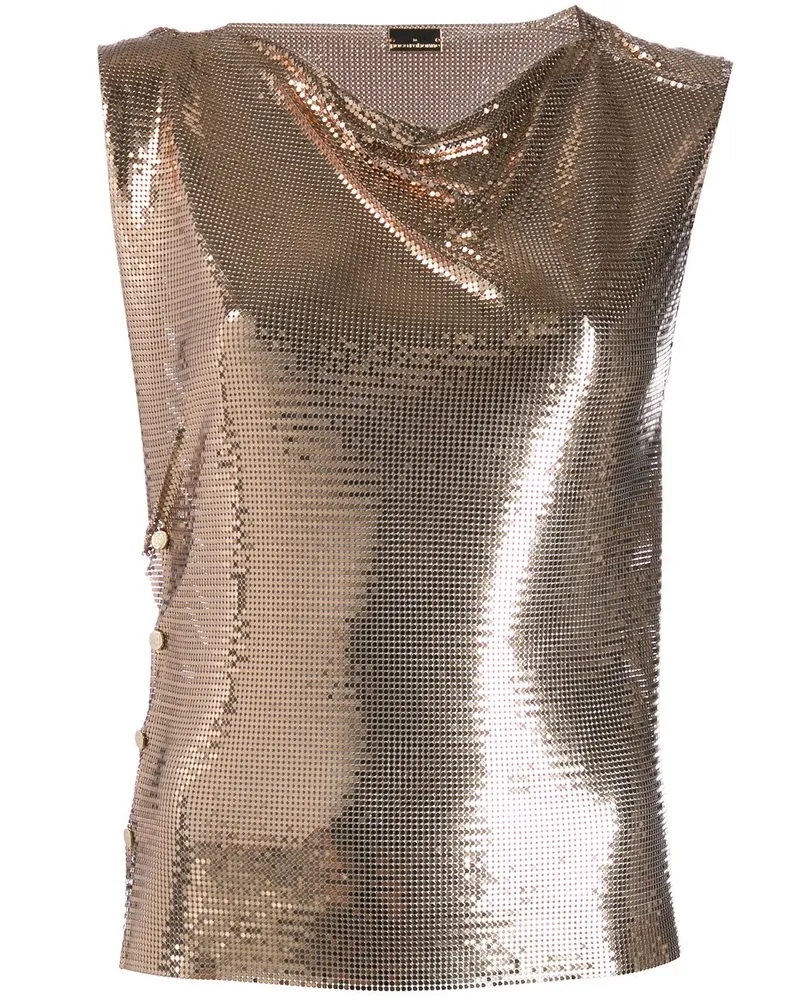 Paco Rabanne Verziertes Top - Gold Gold