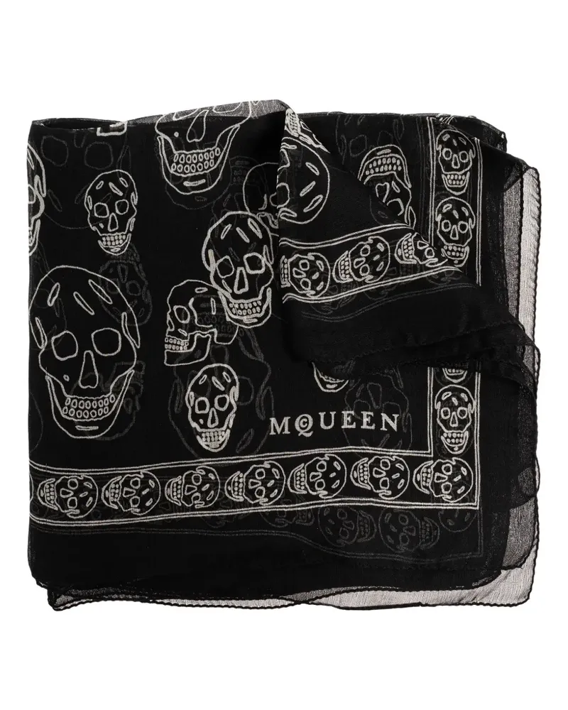 Alexander McQueen skull-print scarf - Schwarz Schwarz