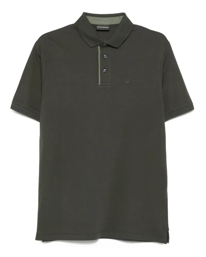 Emporio Armani Poloshirt mit Stickerei - Grün Grün