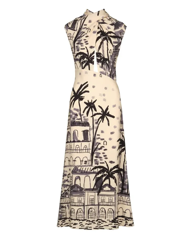 Johanna Ortiz Interdimensional Maxikleid mit Cut-Out - Nude Nude