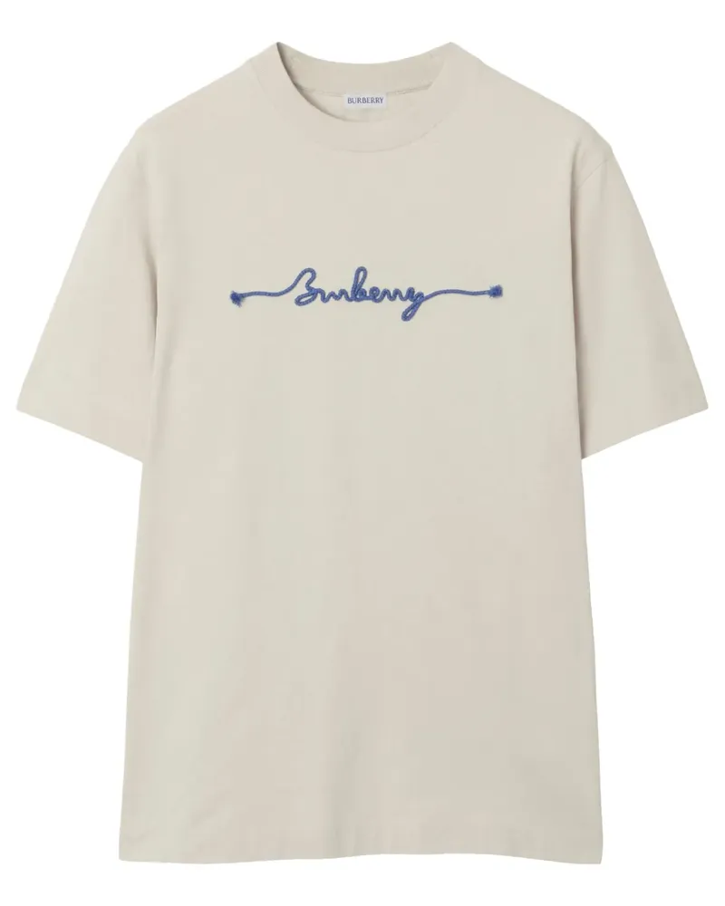 Burberry T-Shirt mit Logo-Stickerei - Nude Nude