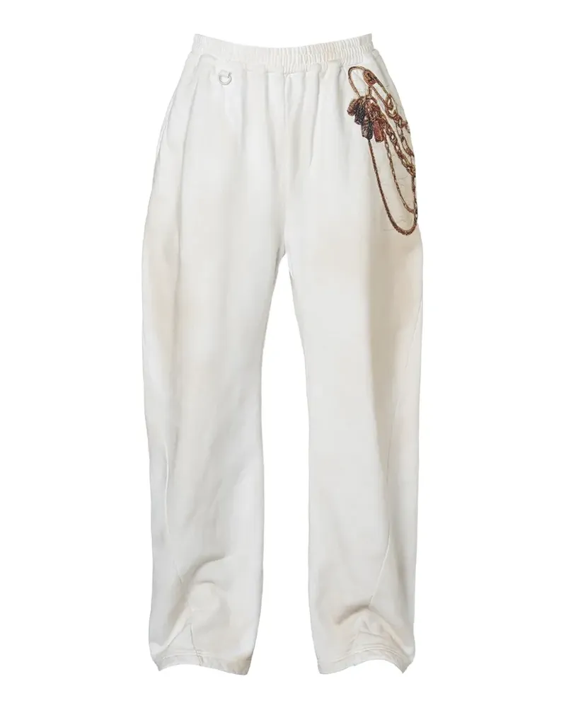 Doublet Jogginghose mit Trompe oeil-Stickerei - Weiß Weiß