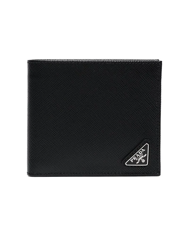 Prada Portemonnaie mit Logo - Schwarz Schwarz