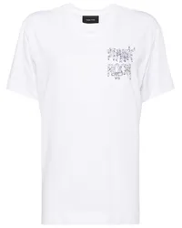 Simone Rocha Ribbon T-Shirt mit Logo-Print Weiß