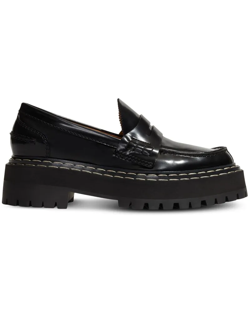 Proenza Schouler Loafer aus Leder Schwarz