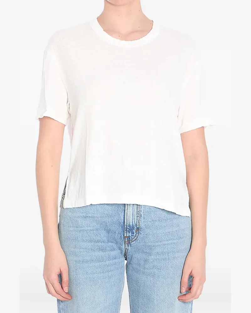 James Perse Cropped-T-Shirt - Weiß Weiß