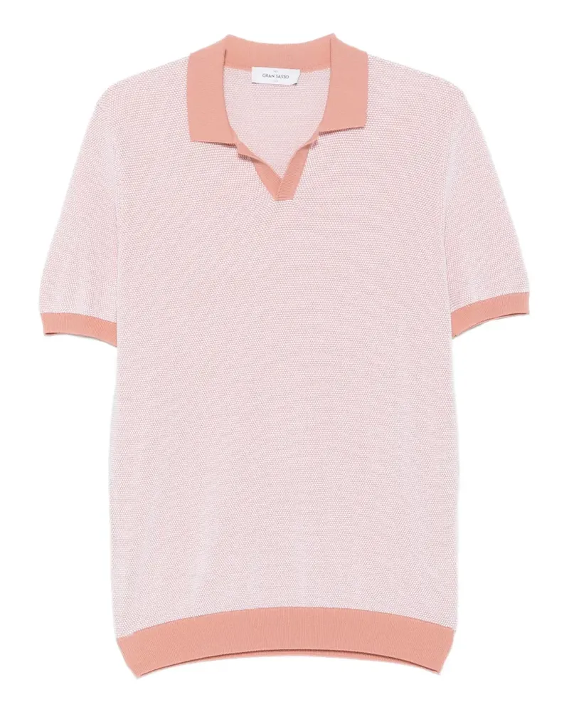 Gran Sasso fine-knit short-sleeve T-shirt - Rosa Rosa