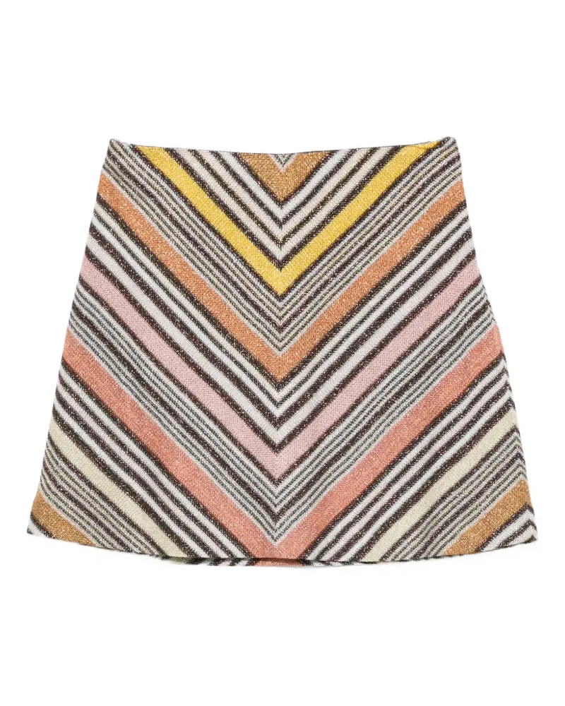 Missoni zide-zip mini skirt - Braun Braun