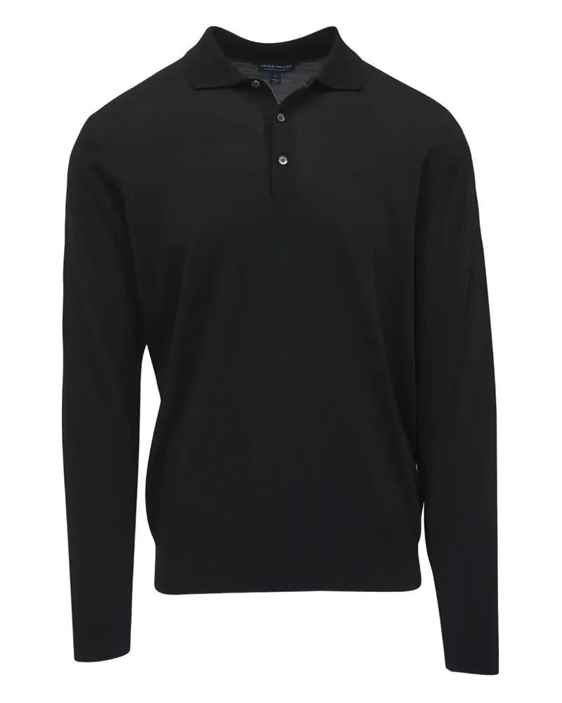 Peter Millar Pullover mit Polokragen - Schwarz Schwarz