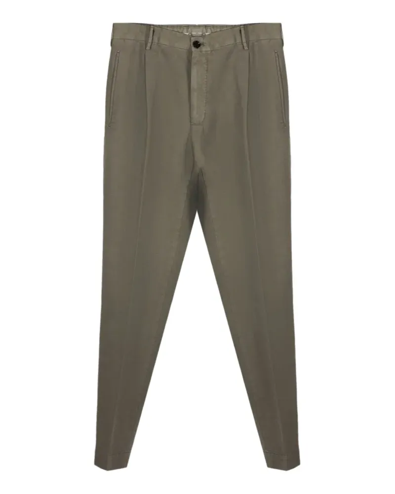 Incotex Twill-Hose mit Bundfalten - Grün Grün