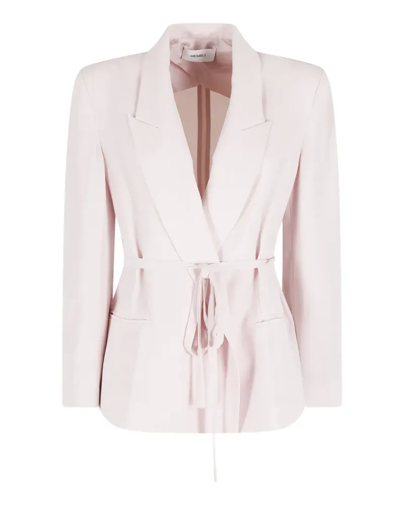 MEIMEIJ belted peak-lapel jacket - Rosa Rosa