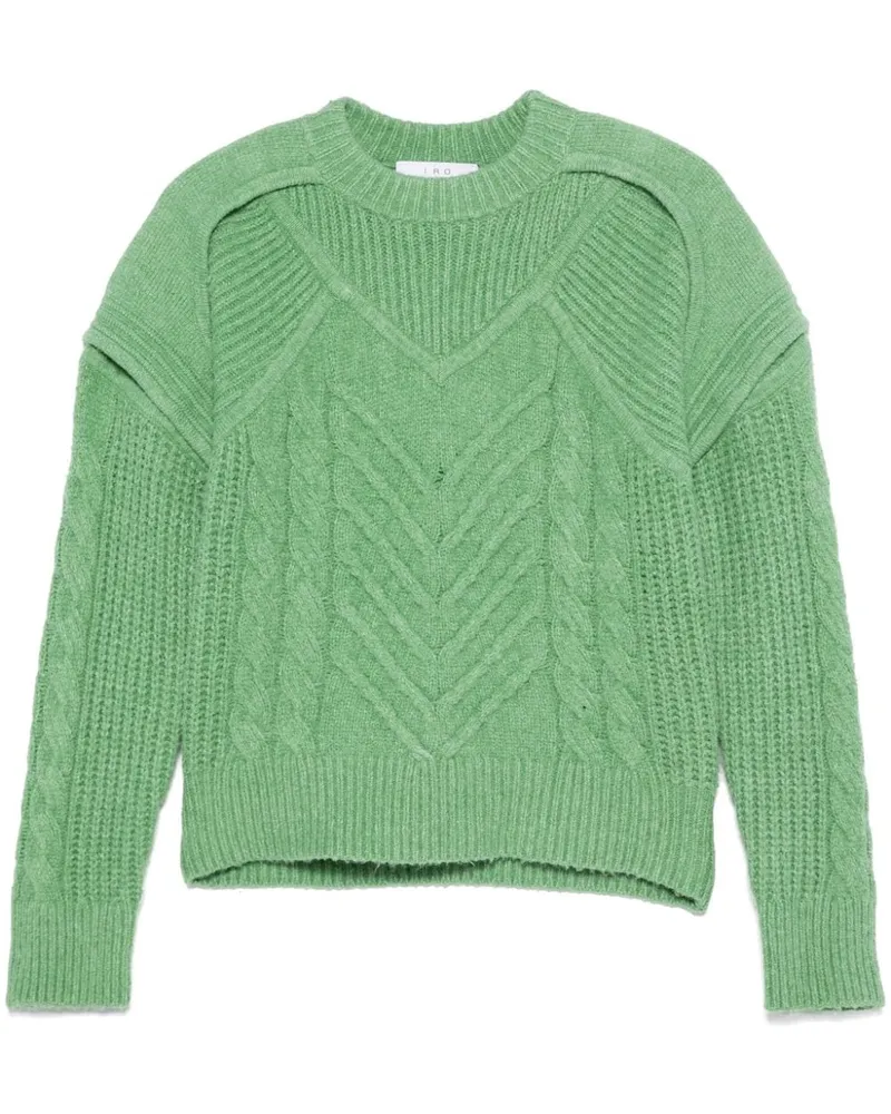 IRO Pullover mit Zopfmuster - Grün Grün