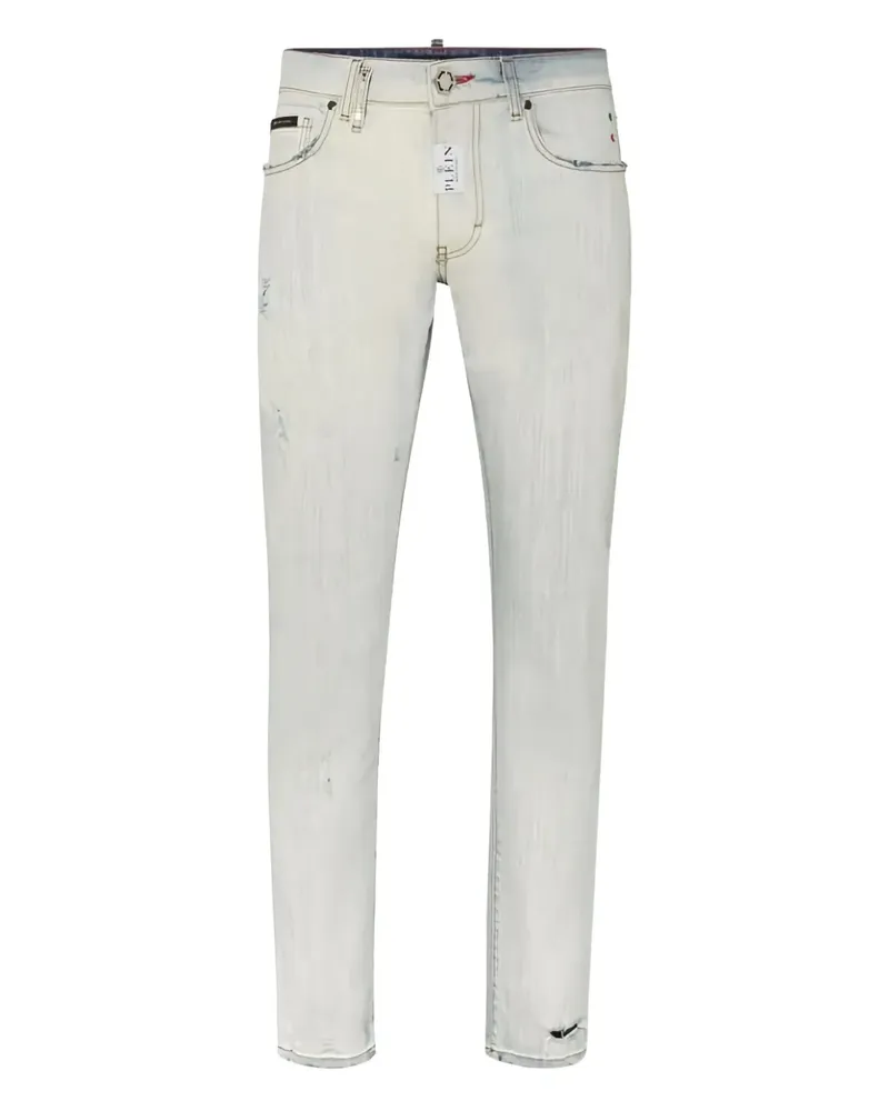 Philipp Plein Gerade Jeans im Distressed-Look - Blau Blau