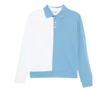 Zweifarbiges Poloshirt - Blau
