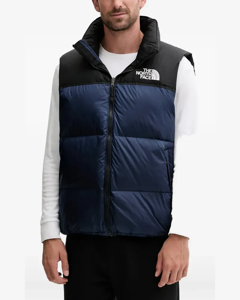 The North Face Retro Nuptse hooded quilted gilet - Blau Blau