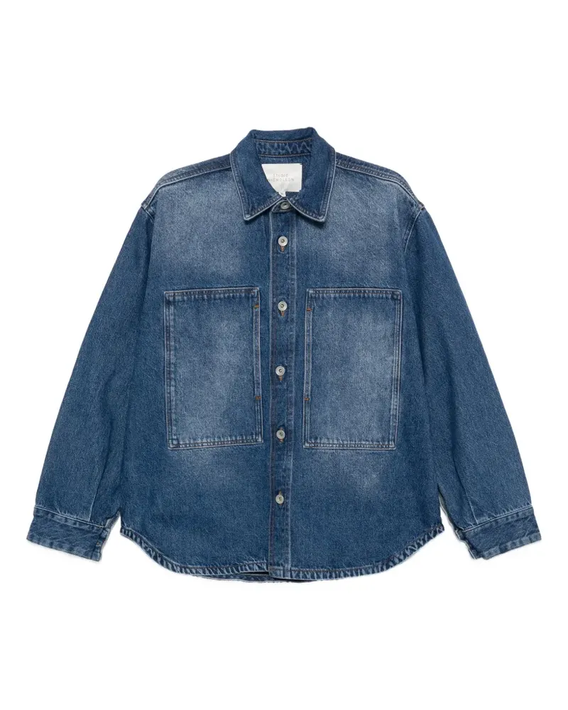 Studio Nicholson Saxon chest-pocket shirt - Blau Blau