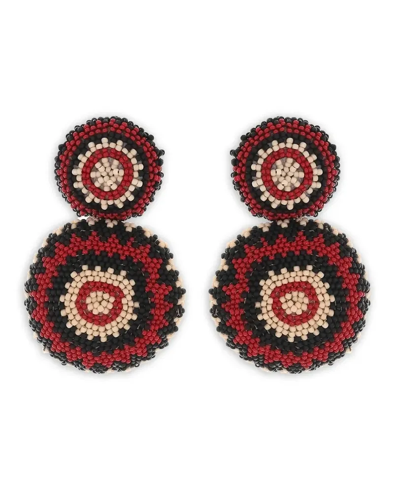 Johanna Ortiz Iraca Palm beaded earrings - Schwarz Schwarz