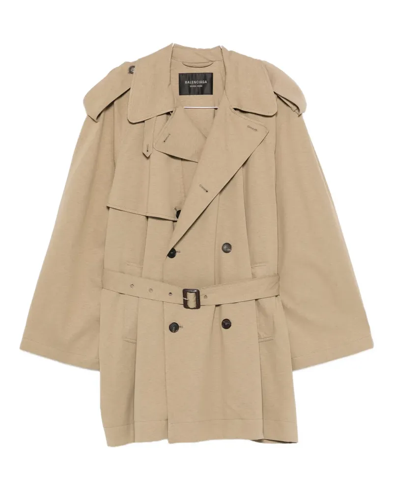 Balenciaga Trenchcoat mit Gürtel - Nude Nude
