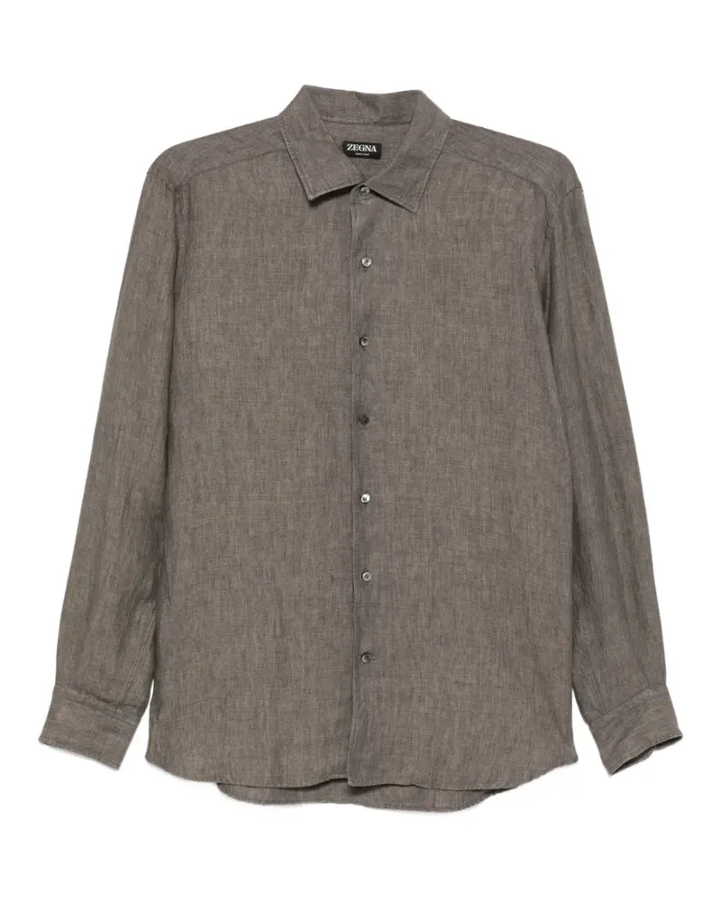 Ermenegildo Zegna Hemd aus Leinen - Grau Grau