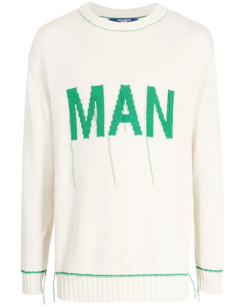 Junya Watanabe Pullover mit Jacquard-Logo - Nude Nude