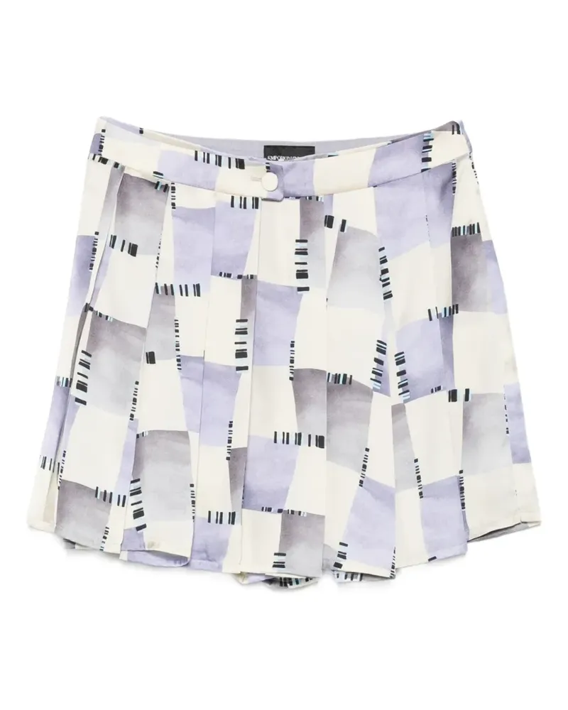 Emporio Armani abstract-print shorts - Nude Nude