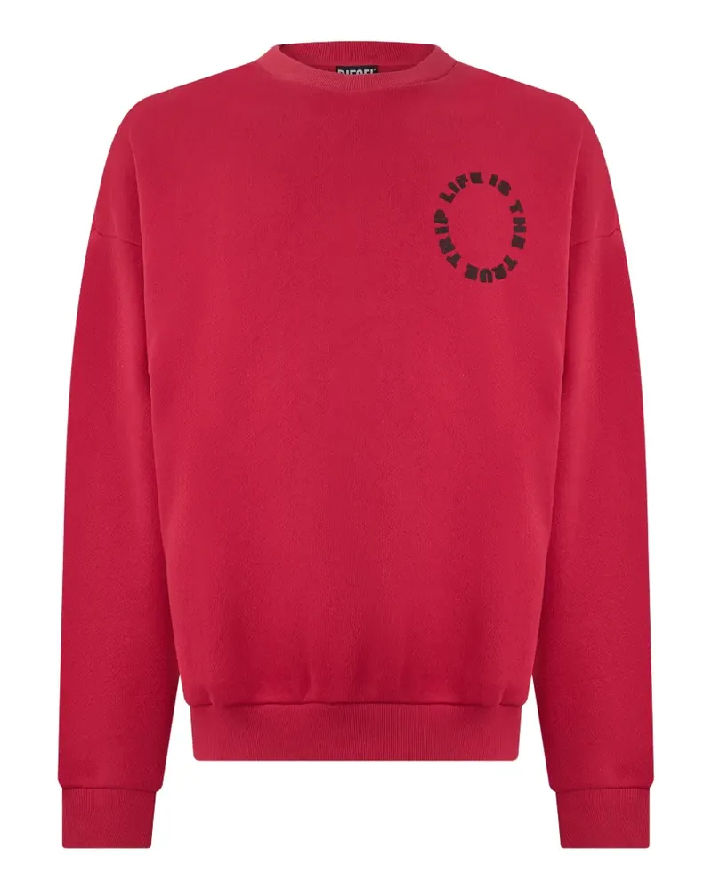 Diesel logo-embroidered sweatshirt - Rot Rot