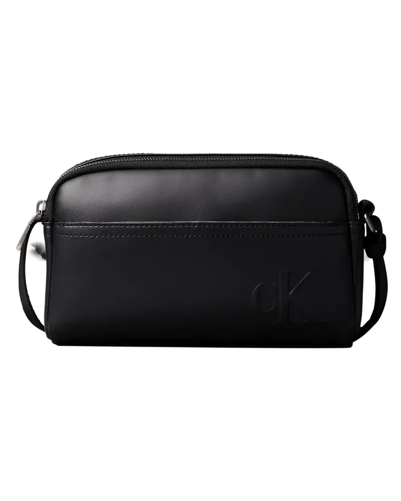 Calvin Klein logo-embossed cross body bag - Schwarz Schwarz
