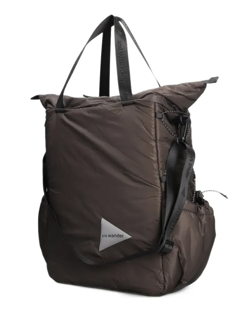 and wander logo-print tote bag - Braun Braun