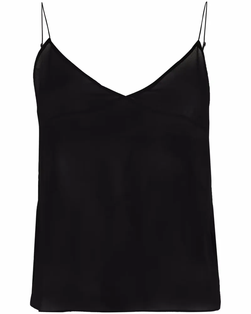 Saint Laurent Klassisches Top - Schwarz Schwarz