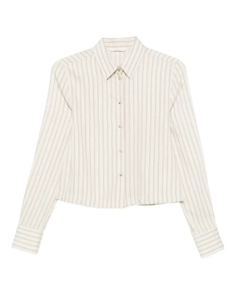 XACUS vertical-stripe long-sleeve shirt - Nude Nude