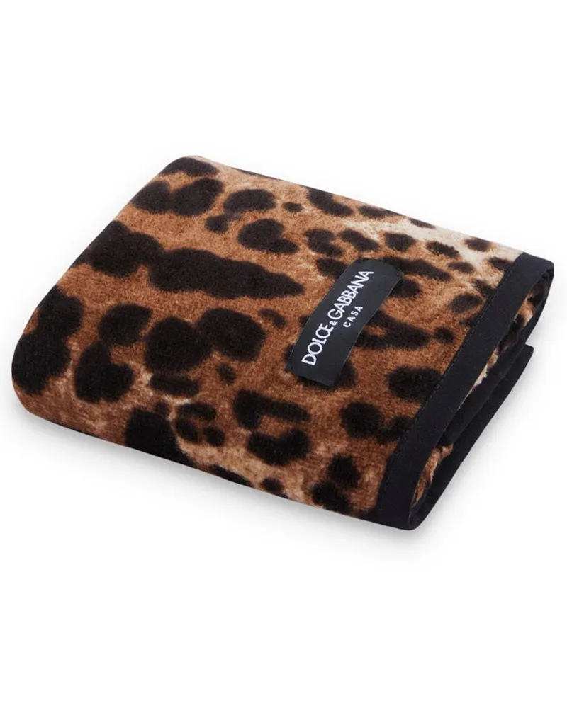 Dolce & Gabbana Gästehandtuch mit Print - Schwarz Schwarz