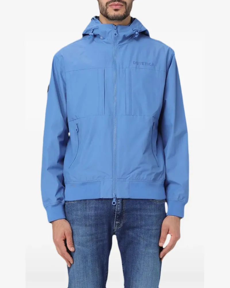 Duvetica Kapuzenjacke mit Logo-Print - Blau Blau